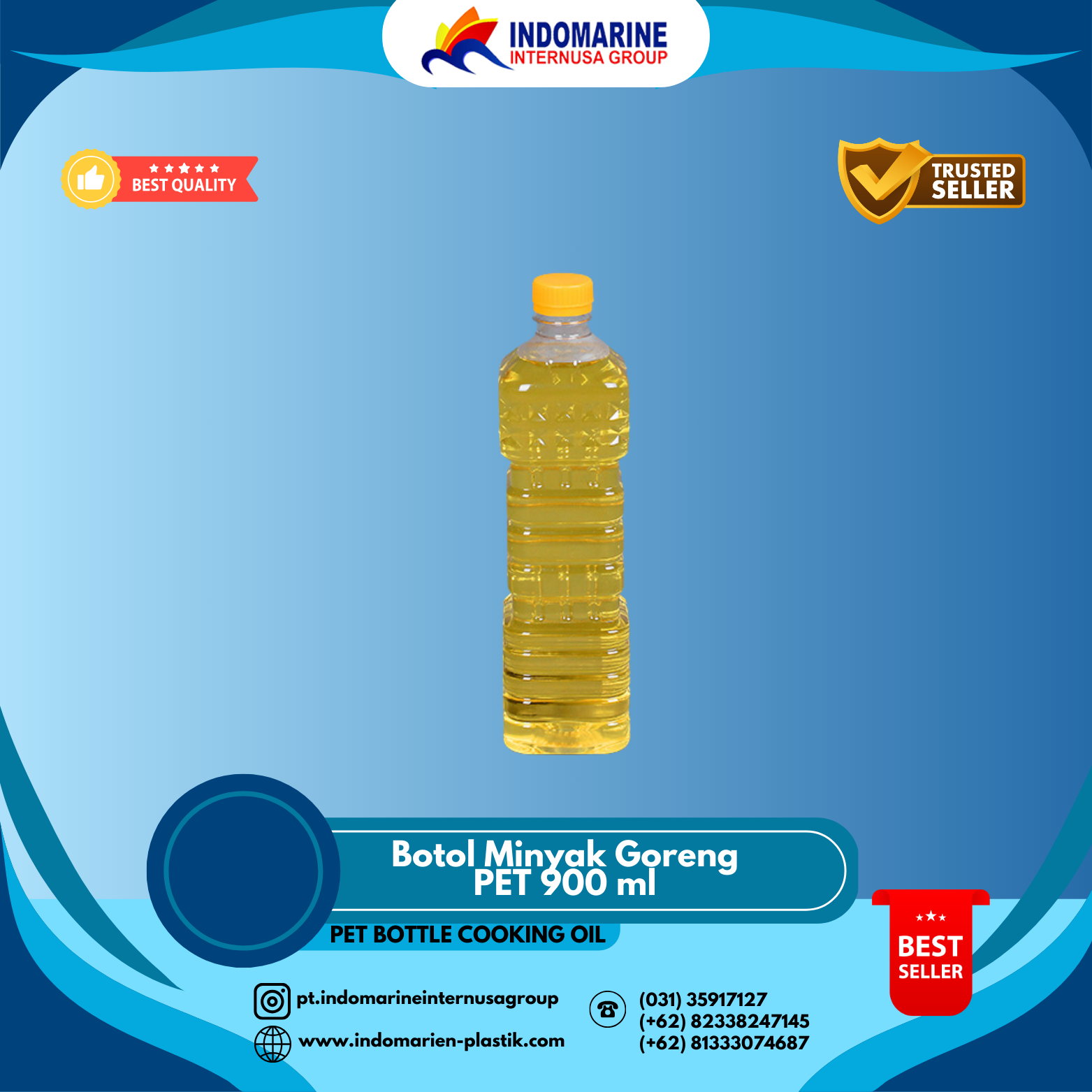 Botol Minyak Goreng PET 900 ml