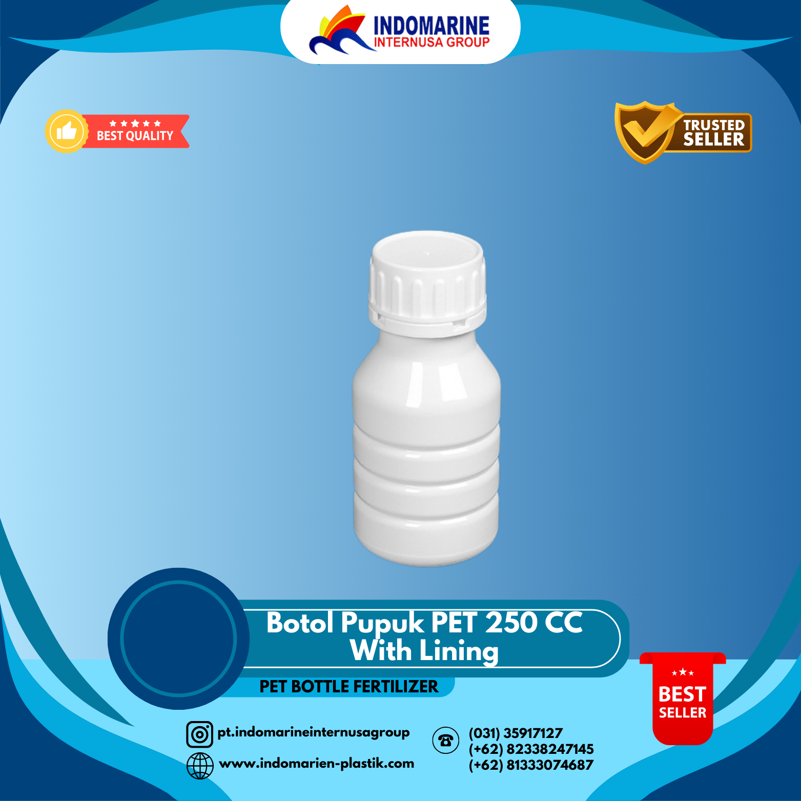 Botol Pupuk PET 250 CC With Lining