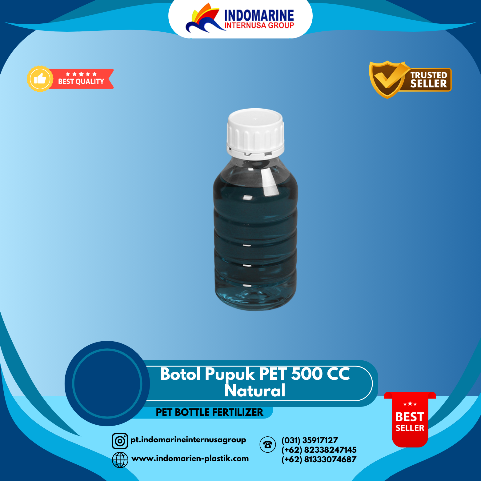 Botol Pupuk PET 500 CC Natural