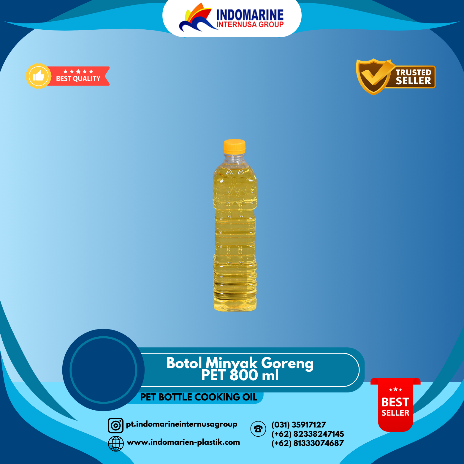 Botol Minyak Goreng PET 800 ml