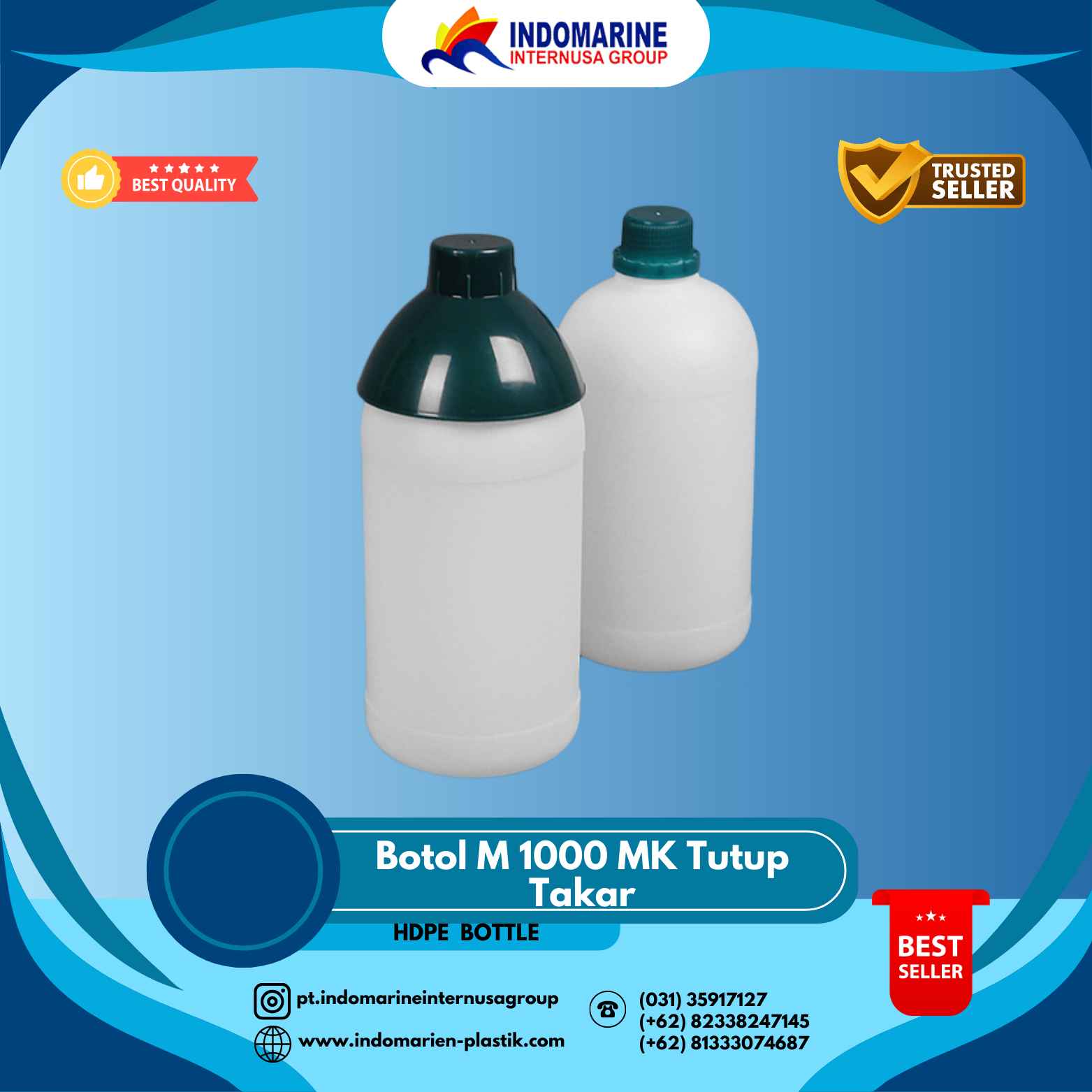 Botol M 1000 MK Tutup Takar