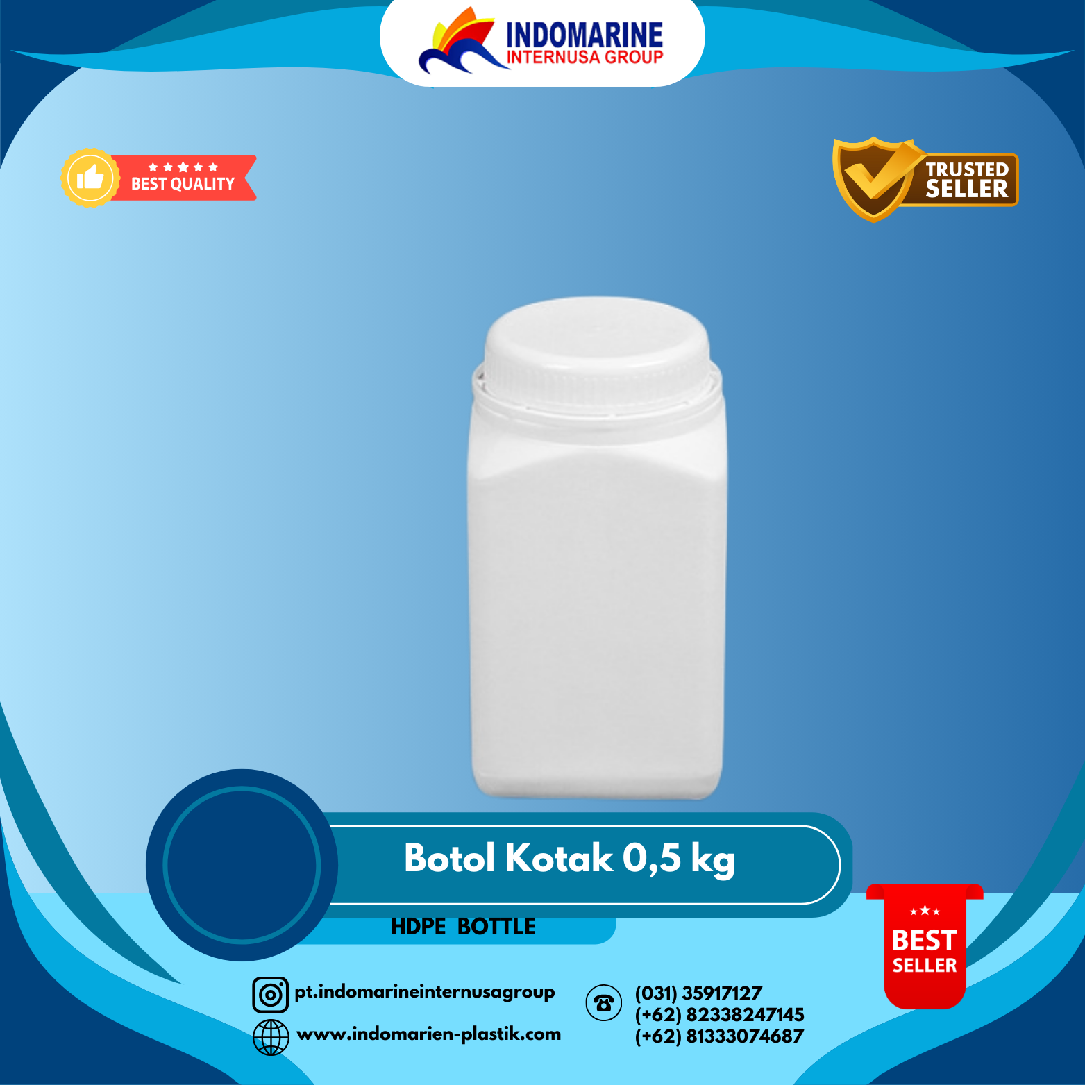 Botol Kotak 0,5 kg